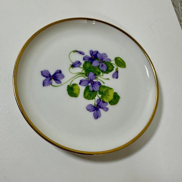 AK Kaiser Porcelain Trinket 4" Plates Coasters Germany Wildlife/Flowers Set Of 4 - Picture 2 of 11